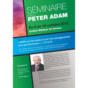 S&eacute;minaire avec Peter Adam